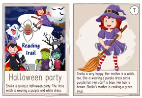 Vorschau - Arbeitsblätter - Reading trail | Leseweg | Halloween party | Englisch - Seite 3