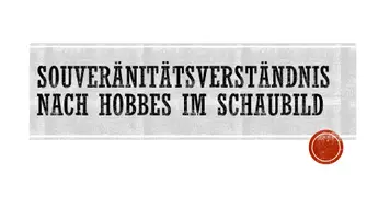 Vorschau - Präsentationen/Tafelbilder - Thomas Hobbes' Souveränitätsverständnis im Schaubild - Seite 1