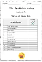 Vorschau - Unterrichtsreihen - Rechtschreibung / LERNWÖRTER Adjektive / Deutsch / Diktat / Stationenlernen / FRESCH - Seite 1