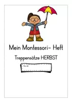 Vorschau - Arbeitsblätter - Treppensätze. Wortarten bestimmen nach Montessori. Herbst - Seite 1