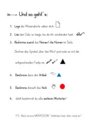 Vorschau - Arbeitsblätter - Treppensätze. Wortarten bestimmen nach Montessori. Herbst - Seite 2