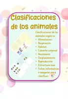 Vista previa - Hojas de trabajo - CLASIFICACIONES DE ANIMALES LÁPIZ LILA - Portada