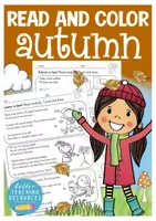 Aperçu - Feuilles d'exercices - read and colour - English / Anglais autumn / fall - Page de couverture