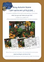 Vista previa - Hojas de trabajo - Brown Owl's Busy Autumn Scene - Wimmelbild - Portada