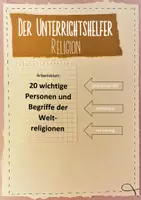 Vorschau - Arbeitsblätter - 20 wichtige Personen und Begriffe der Weltreligionen - Deckblatt