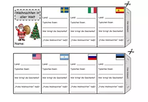 Vorschau - Mal- und Bastelvorlagen - Weihnachten in aller Welt- Leporello - Seite 2