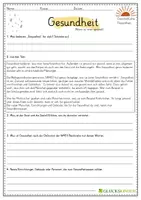 Vorschau - Arbeitsblätter - Gesundheit - Ganzheitliche Gesundheit - Deckblatt