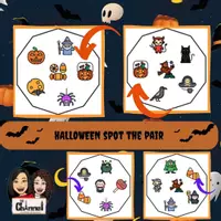 Vista previa - Juegos / Gamificación - Halloween - Spot the Matching Pair Cards - Colour - Portada