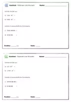 Vorschau - Test - Kurztest Potenzen und Wurzeln - 2 Zehnerpotenzen - Seite 1