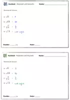 Vorschau - Test - Kurztest Potenzen und Wurzeln - 3 Wurzeln - Seite 2