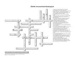 Vorschau - Arbeitsblätter - Kreuzworträtsel "Nachkriegszeit 1945-1949" (mit Lösung) - Seite 1