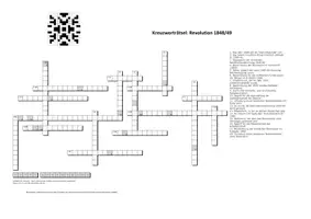Vorschau - Arbeitsblätter - Kreuzworträtsel "Revolution 1848" (mit Lösung) - Deckblatt