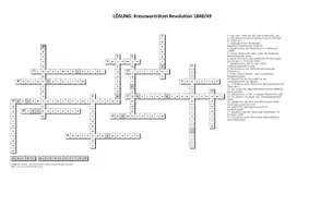 Vorschau - Arbeitsblätter - Kreuzworträtsel "Revolution 1848" (mit Lösung) - Seite 1