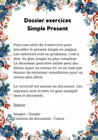 Aperçu - Préparation de séance / Séance complète - Dossier exercices Simple Present - Page de couverture