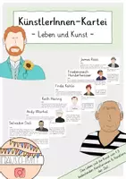 Vorschau - Mal- und Bastelvorlagen - Riesiges Materialpaket KünstlerInnen (Van Gogh, Picasso, Matisse u.v.m) - Deckblatt