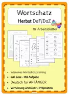 Vorschau - Arbeitsblätter - DaF/DaZ Wortschatz Herbst automatisieren - Deckblatt