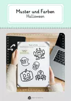 Vorschau - Mal- und Bastelvorlagen - Muster und Farben - Halloween - Deckblatt