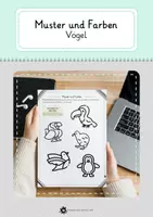 Vorschau - Mal- und Bastelvorlagen - Muster und Farben - Vögel - Deckblatt