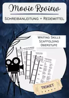 Vorschau - Merkblätter - Working with films: Writing a review + Redemittel - Deckblatt