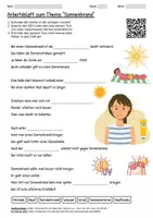 Vorschau - Arbeitsblätter - Lernposter + Arbeitsblatt "Sonnenbrand" + Onlineübung & MP3 + Mindmap + Infografik - Seite 1