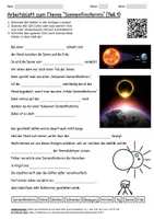 Vorschau - Arbeitsblätter - Lernposter + Arbeitsblätter "Sonnenfinsternis" + Onlineübungen & MP3s + Mindmap + Infografiken - Seite 1