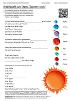 Vorschau - Arbeitsblätter - Lernposter + Arbeitsblatt "Sonnensystem" + Onlineübung & MP3 + Mindmap + Infografik - Seite 1