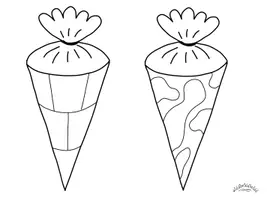 Vorschau - Mal- und Bastelvorlagen - PATTERN-ART & AUSMALBILDER „SCHULTÜTEN“ - Seite 1