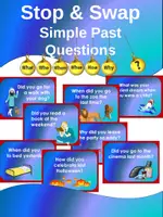 Vorschau - Stationenlernen - Stop and Swap Cards Simple Past Questions - Deckblatt