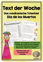 Vorschau - Arbeitsblätter - Text der Woche: Dia de los Muertos - das mexikanische Totenfest - Deckblatt