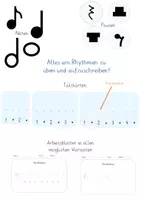Vorschau - Arbeitsblätter - RHYTHMIK: Schüleraktivität mit Klettkarten - Deckblatt