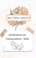 Vorschau - Arbeitsblätter - Lückentext zur Fotosynthese - SekI - Deckblatt