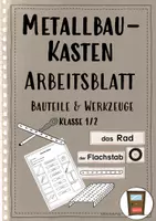 Vorschau - Arbeitsblätter - Metallbaukasten - Arbeitsblatt Bauteile und Werkzeuge - Deckblatt
