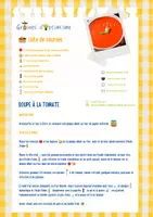 Aperçu - Matériel pour travaux manuels / dessin - Graines d'Optimisme - Recette de cuisine : La Tomate - Page 1