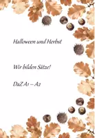 Vorschau - Aufgabenkarten - Sätze bilden Halloween - Deckblatt
