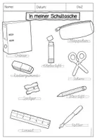 Vorschau - Arbeitsblätter - DaZ Materialpaket Bundle Schulsachen Schule - Seite 3
