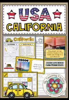 Vista previa - Hojas de trabajo - USA - CALIFORNIA (Fact Sheets, Worksheets and Games) - Portada