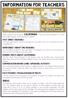 Vista previa - Hojas de trabajo - USA - CALIFORNIA (Fact Sheets, Worksheets and Games) - página 1
