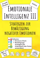 Vorschau - Arbeitsblätter - Emotionale Intelligenz III: Strategien zur Bewältigung negativer Emotionen (fachübergreifend) - Deckblatt