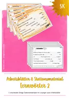 Vorschau - Arbeitsblätter - Lernwörter 2 - Stationsmaterial + Arbeitsblätter - Deckblatt