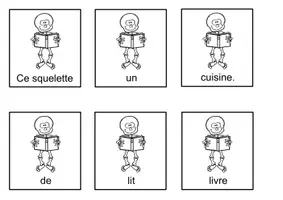 Aperçu - Feuilles d'exercices - phrases à remettre dans l’ordre + vocabulaire Halloween - Page de couverture