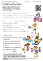 Vorschau - Arbeitsblätter - Arbeitsblatt "Sport" + Onlineübung & MP3 + Mindmap + Infografik - Deckblatt