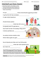 Vorschau - Arbeitsblätter - Arbeitsblatt "Sprache" + Onlineübung & MP3 + - Deckblatt