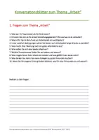 Vorschau - Arbeitsblätter - Konversationsblätter zum Thema "Arbeit" - Seite 1