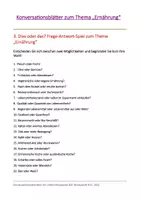 Vorschau - Arbeitsblätter - Konversationsblätter zum Thema "Ernährung" - Seite 2