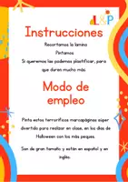 Vista previa - Manualidades / Dibujos para colorear - Marcapáginas de Halloween - página 1