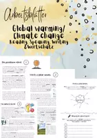 Vorschau - Arbeitsblätter - Global warming / Climate change - Reading, Writing & Speaking - Deckblatt