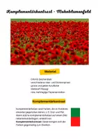 Vorschau - Arbeitsblätter - Komplementärkontrast - Mohnblumenfeld (Kunst 5.-7. Klasse) - Seite 1