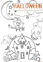 Vorschau - Arbeitsblätter - Halloween-Writing Activity ab 1.Klasse *EDITIERBAR - Seite 1