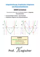 Vorschau - Unterrichtsreihen - SKRIPT: Graphisches Integrieren von Polynomfunktionen (mit Lösungen & PowerPoint) - Deckblatt