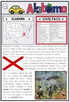 Vista previa - Hojas de trabajo - USA - ALABAMA (Fact Sheets, Worksheets and Games) - página 2